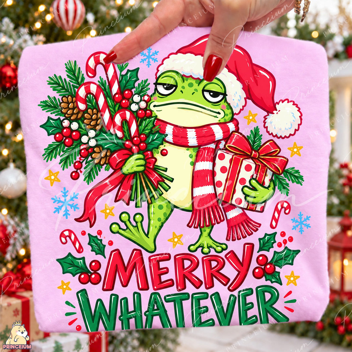 Merry Whatever Grumpy Frog