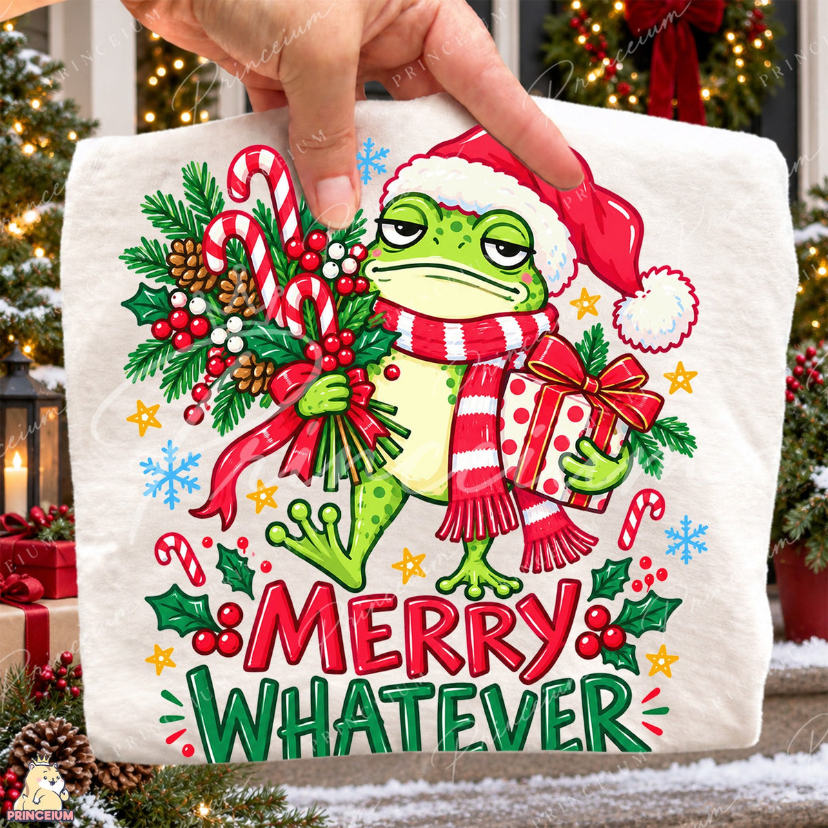 Merry Whatever Grumpy Frog