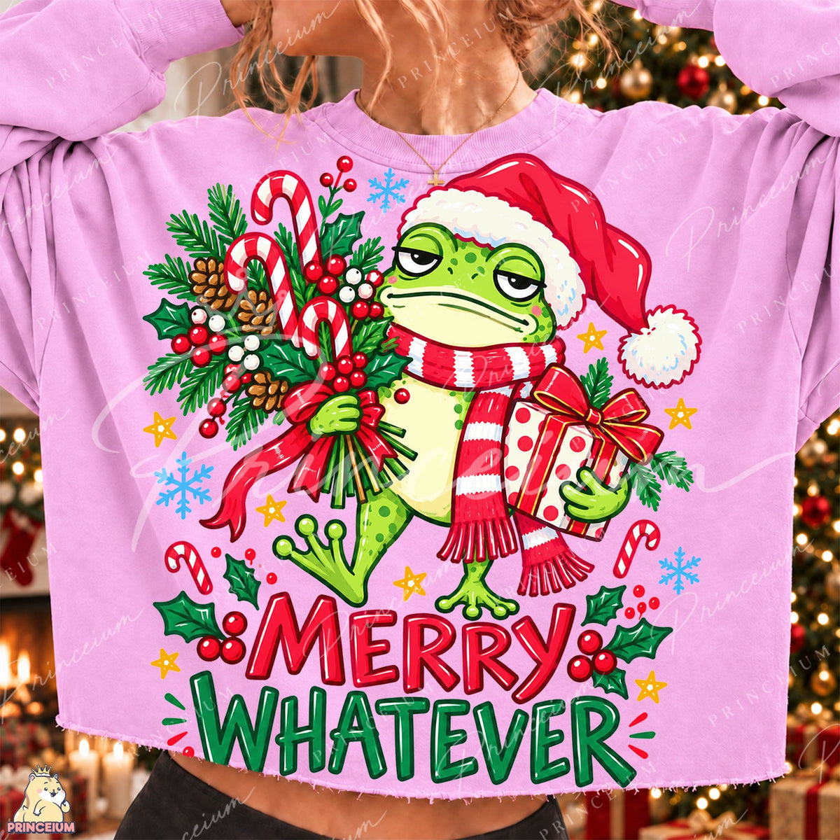 Merry Whatever Grumpy Frog
