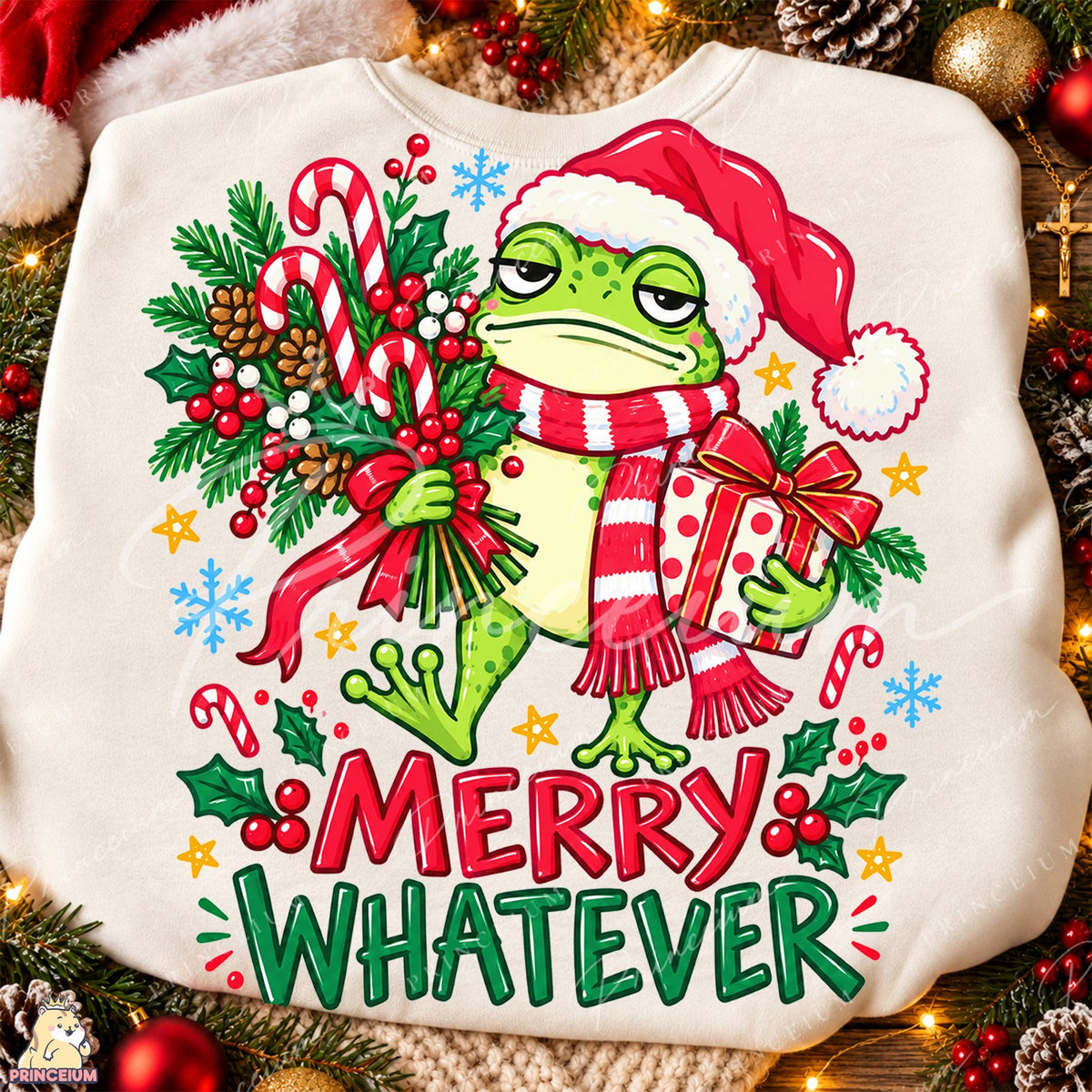 Merry Whatever Grumpy Frog