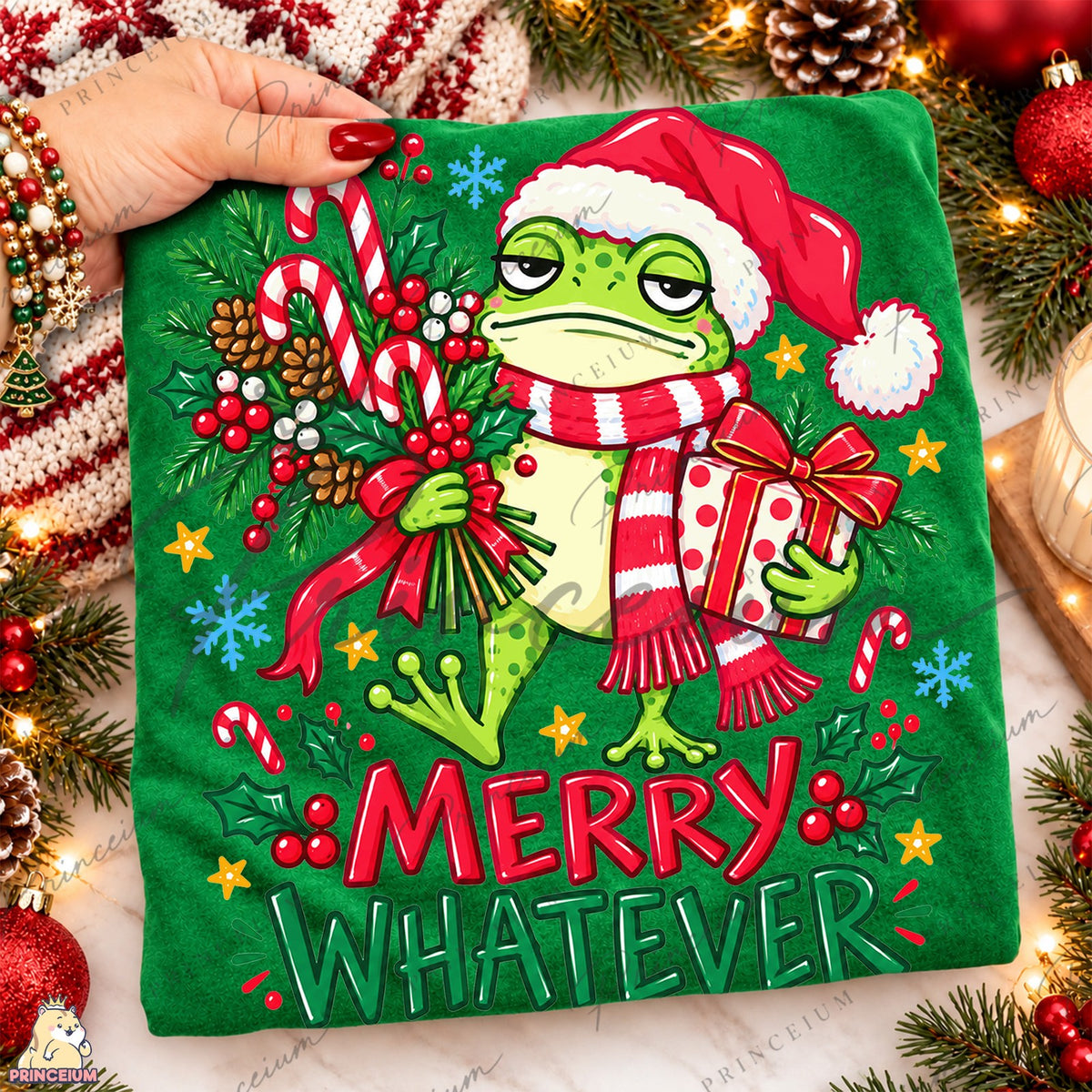 Merry Whatever Grumpy Frog