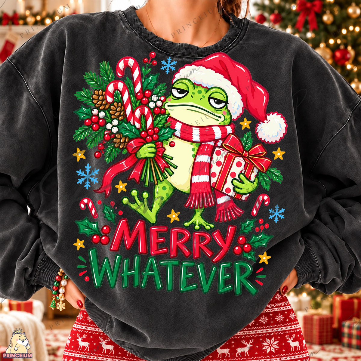 Merry Whatever Grumpy Frog