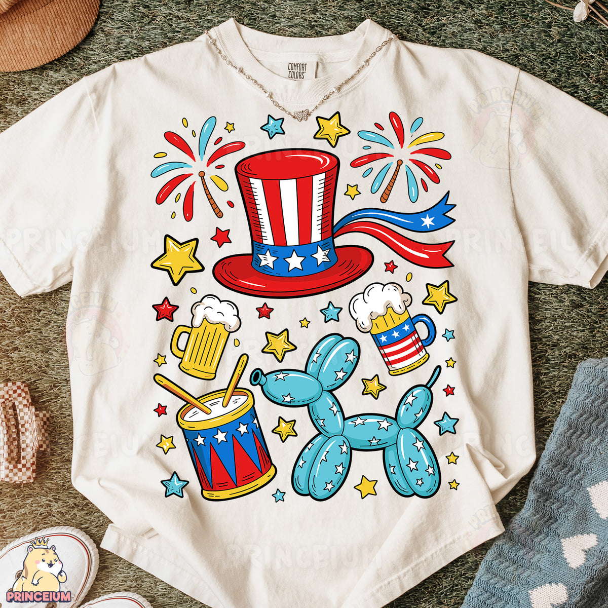 a t - shirt with a patriotic design on it