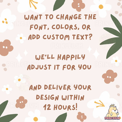 a pink background with flowers and text that says, want to change the font colors