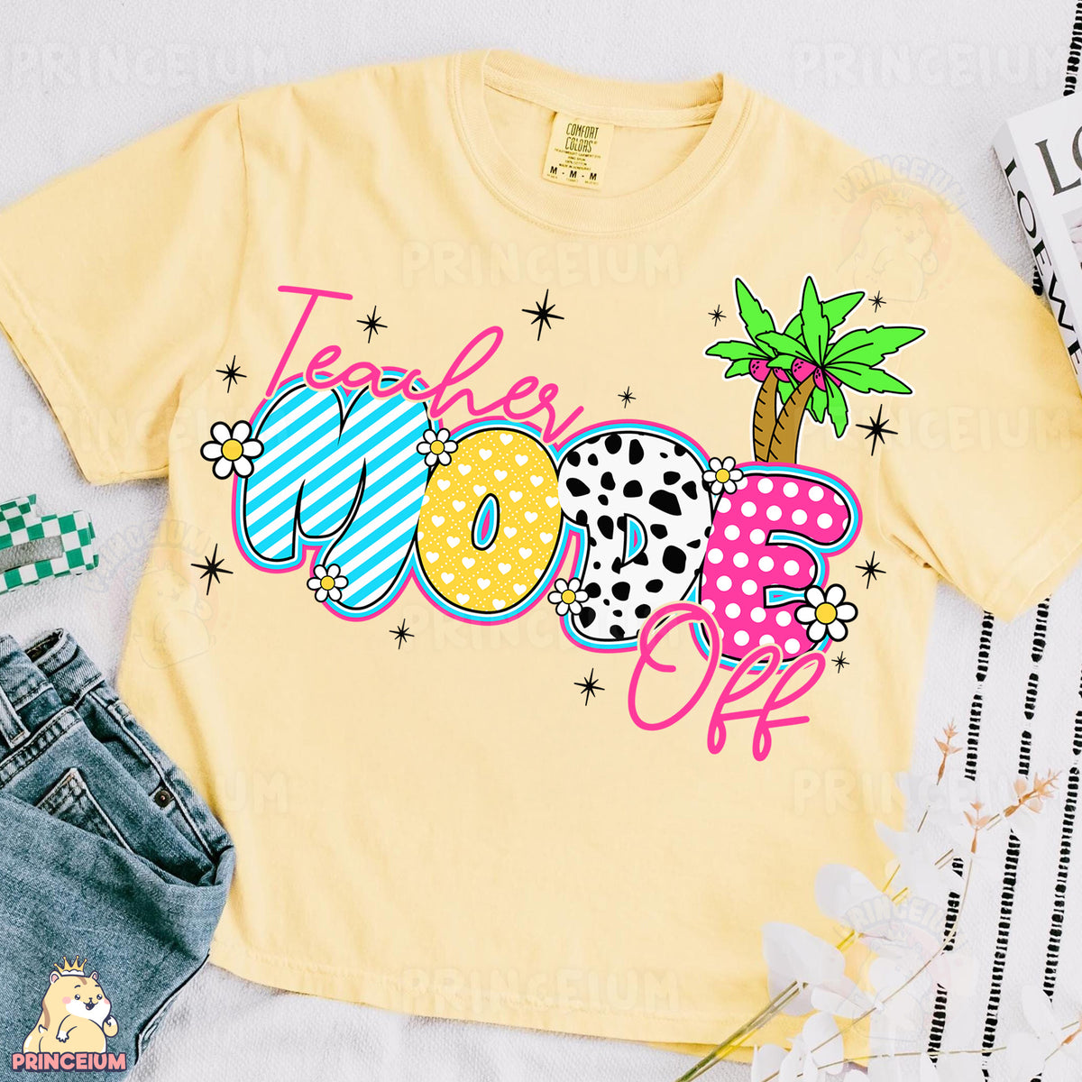 a t - shirt with the word doh on it next to a pair of