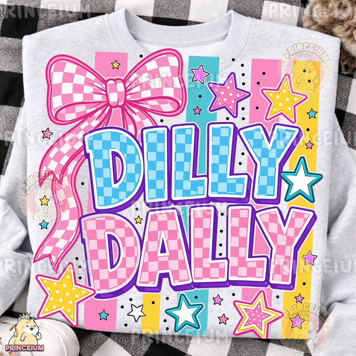 Dilly Dally Checkered Bow