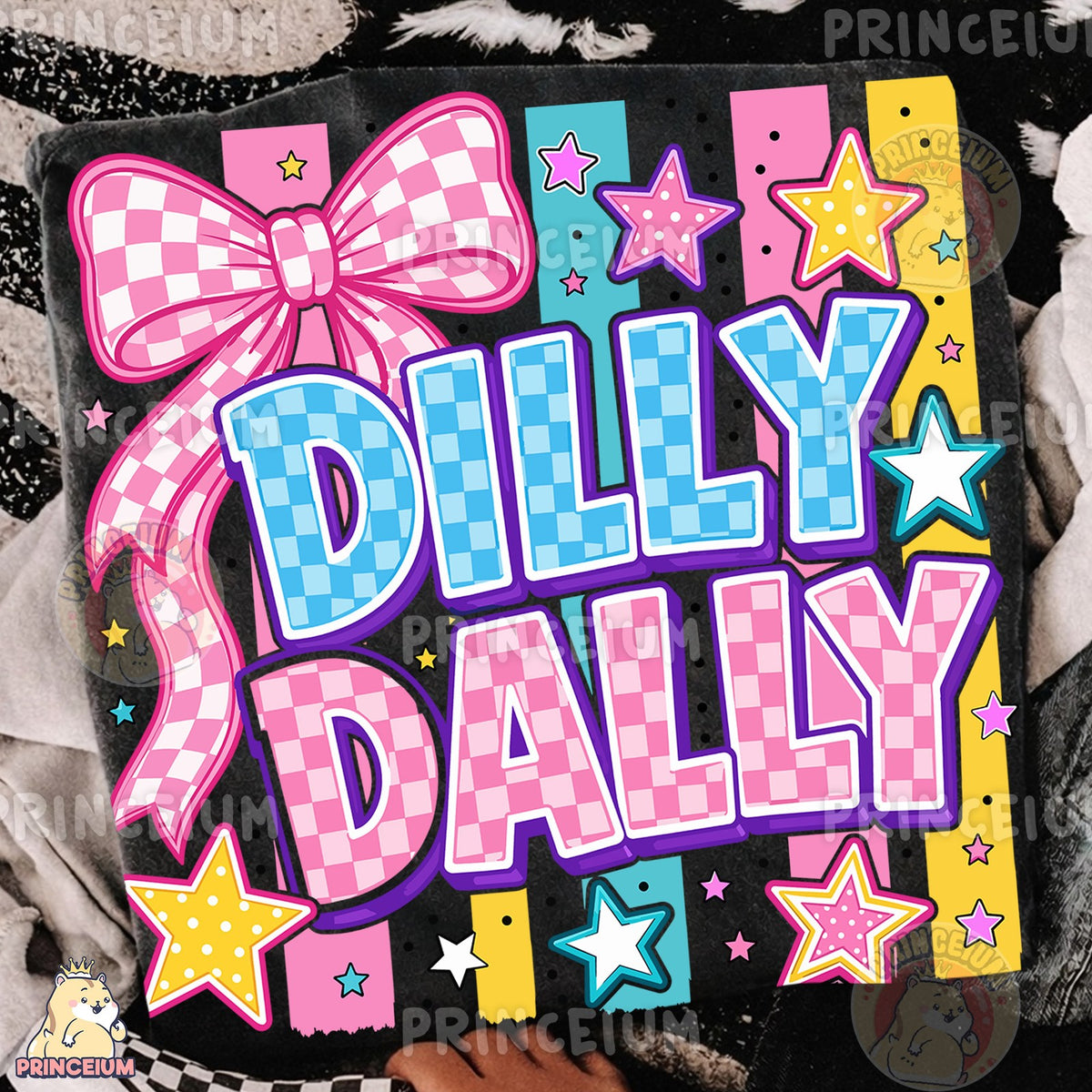 Dilly Dally Checkered Bow