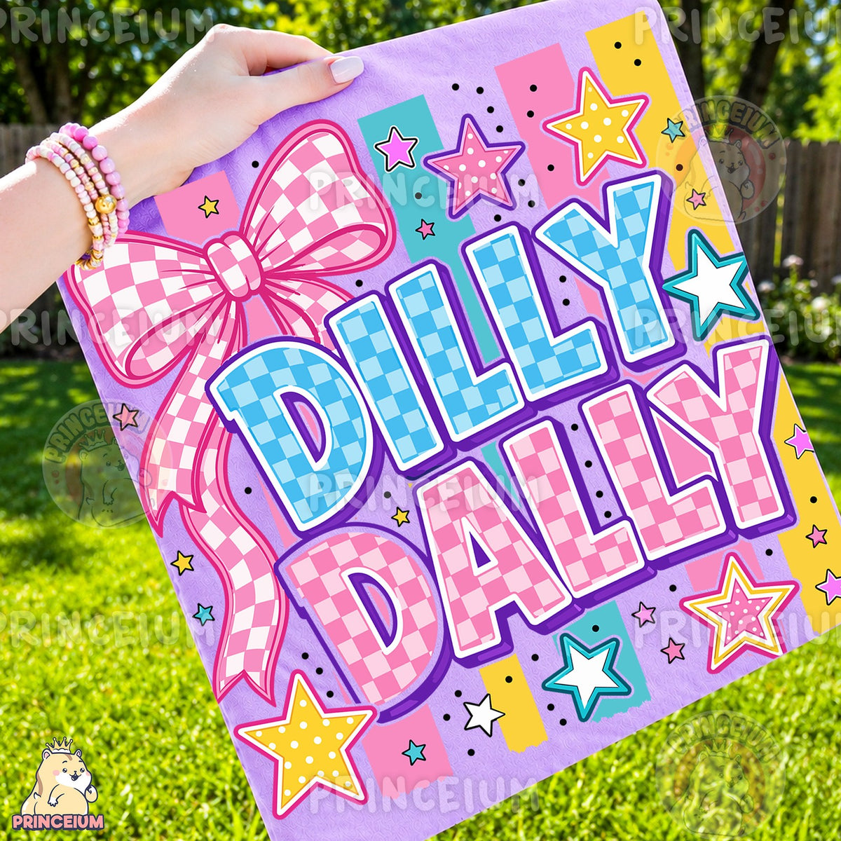 Dilly Dally Checkered Bow