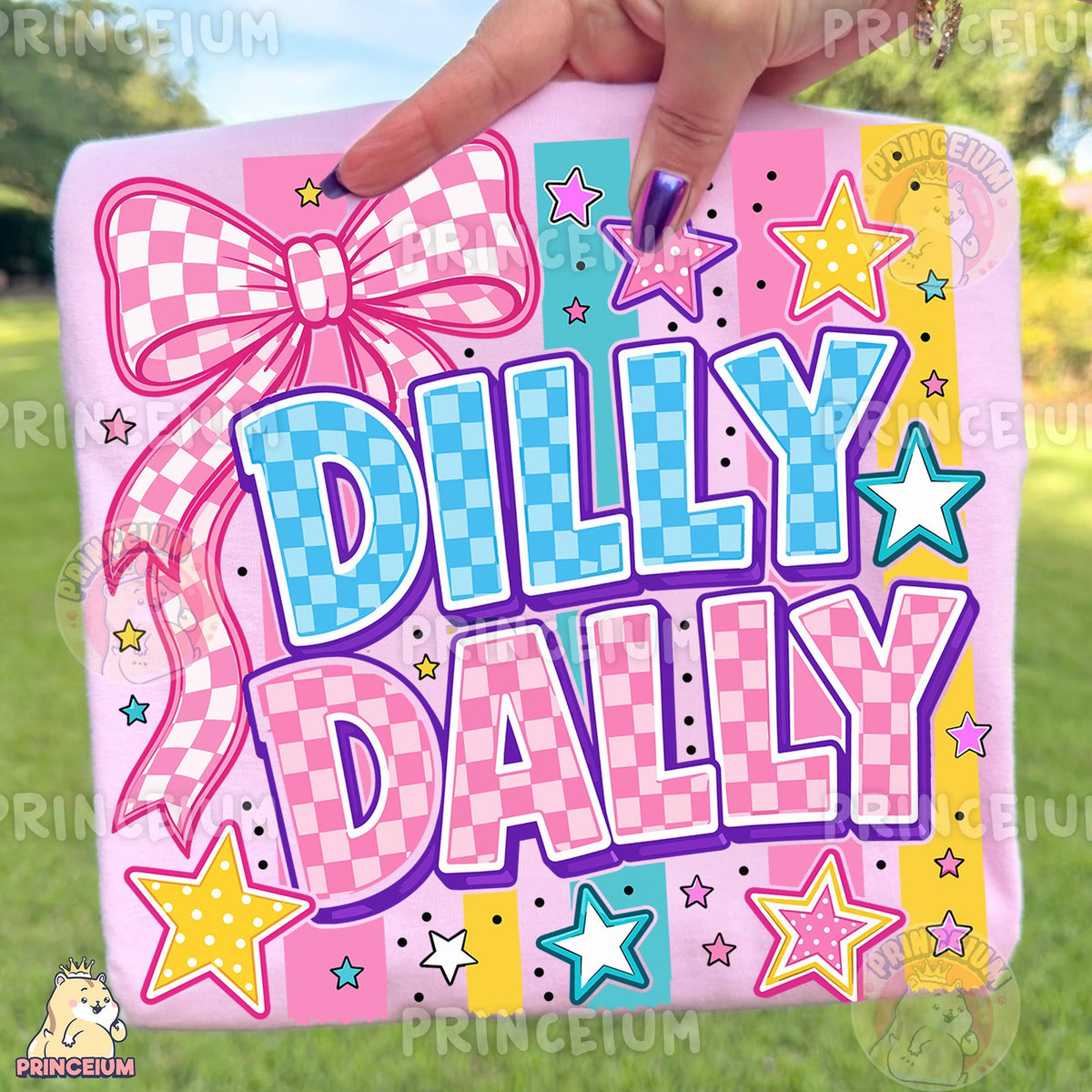 Dilly Dally Checkered Bow