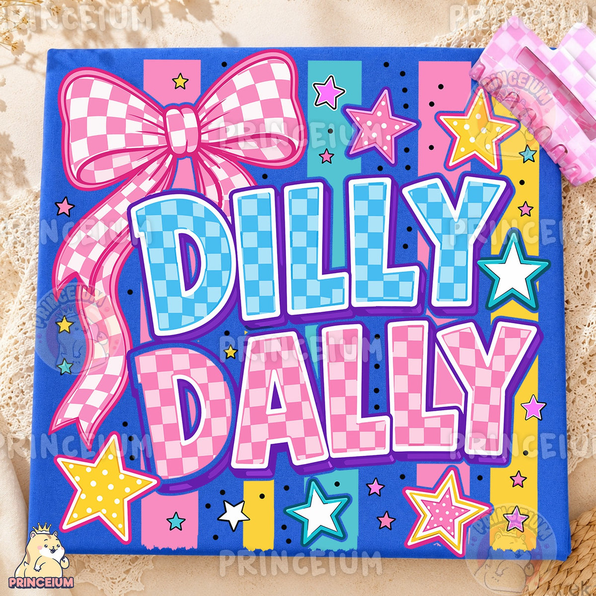 Dilly Dally Checkered Bow