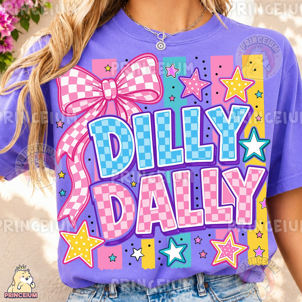 Dilly Dally Checkered Bow