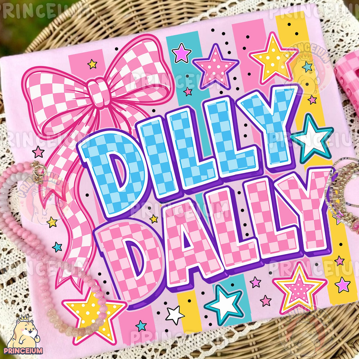 Dilly Dally Checkered Bow