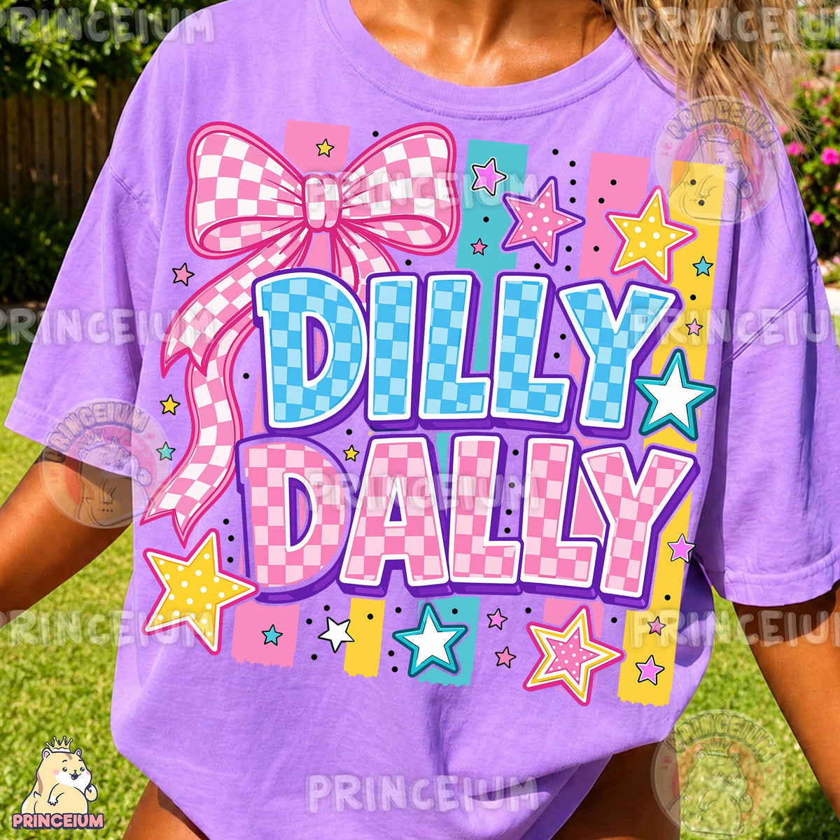 Dilly Dally Checkered Bow