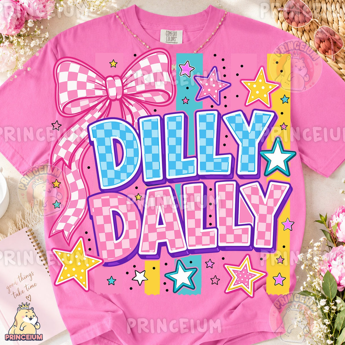 Dilly Dally Checkered Bow