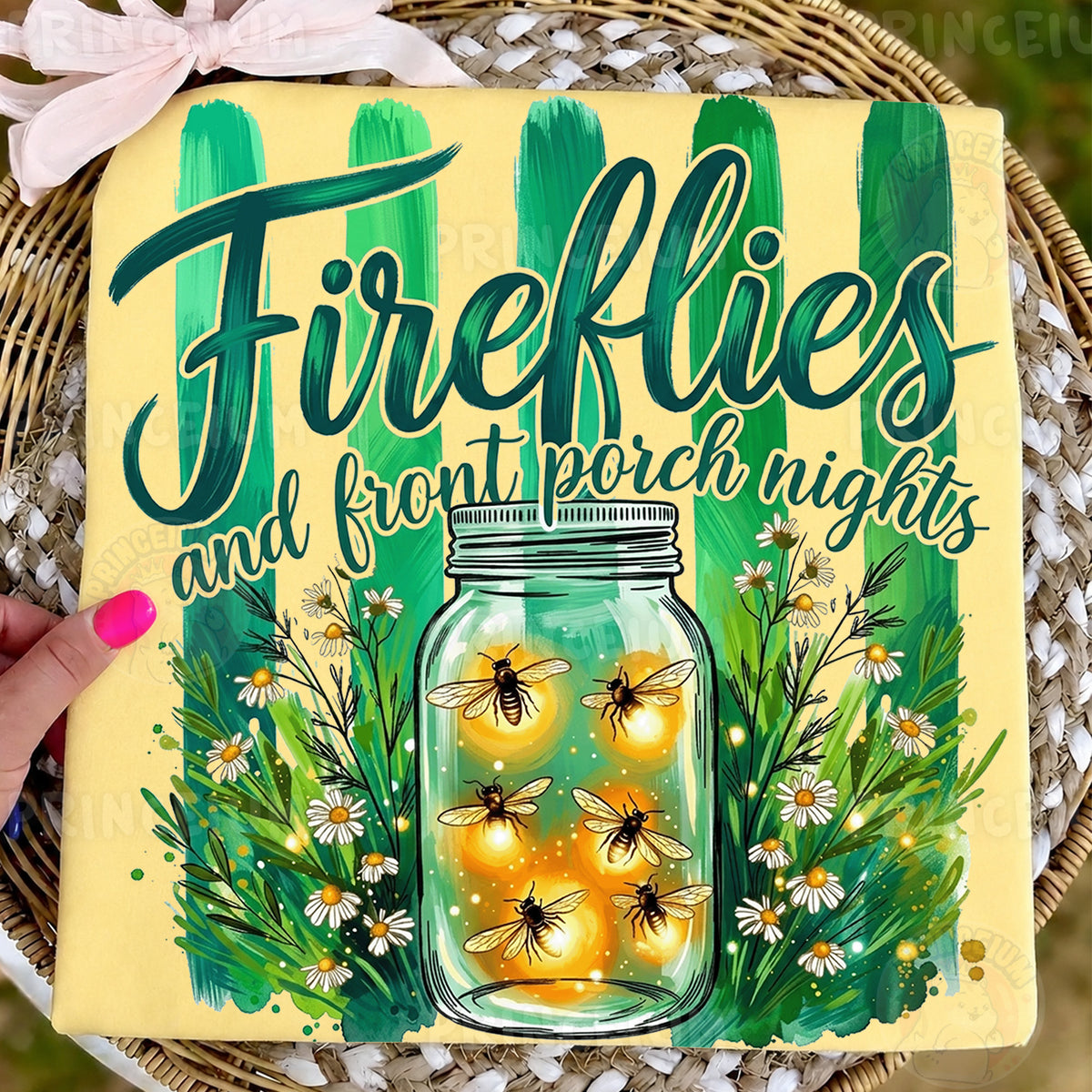 Fireflies and Front Porch Nights PNG, Country Summer Shirt Design, Rustic Mason Jar Sublimation