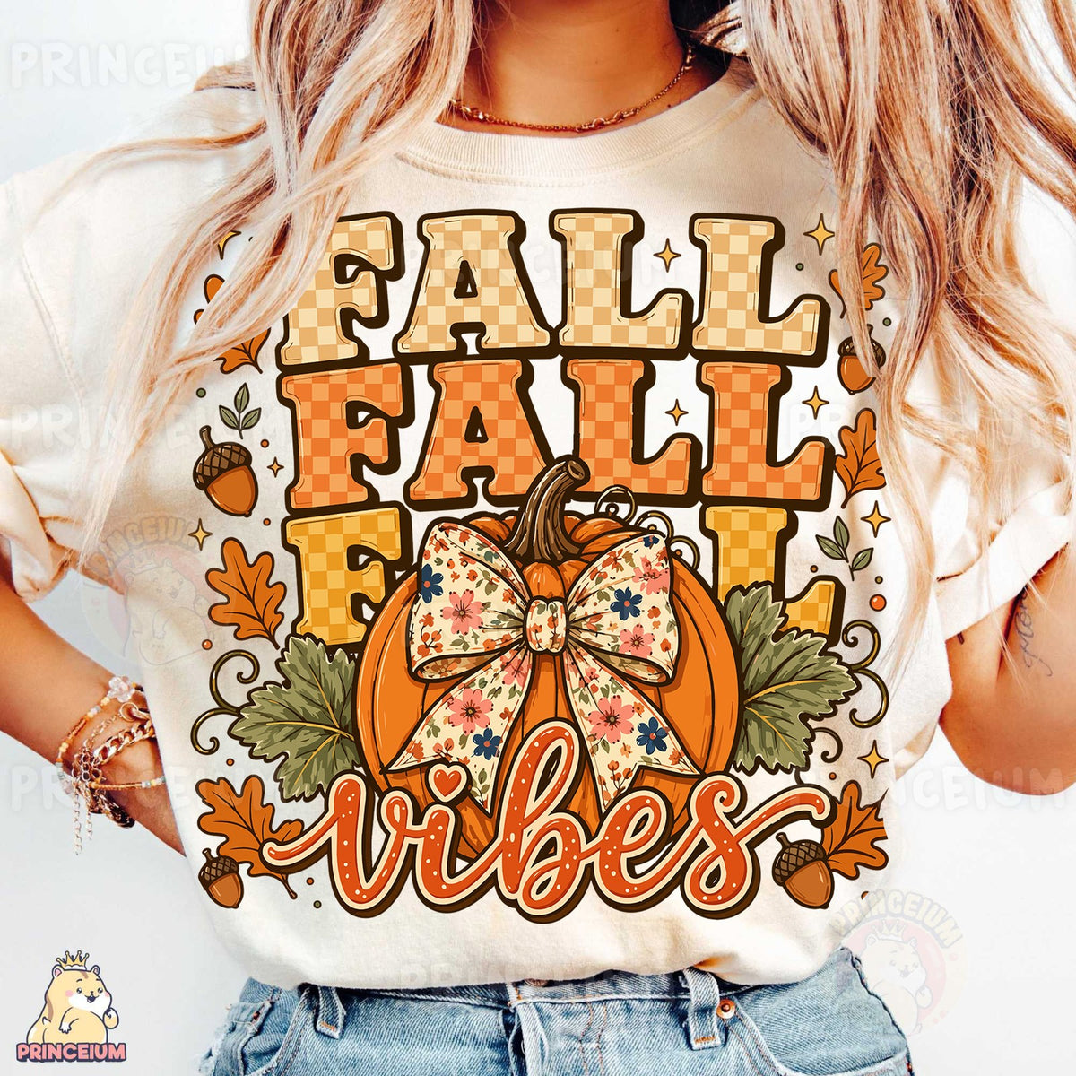 Fall Vibes Pumpkin Bow