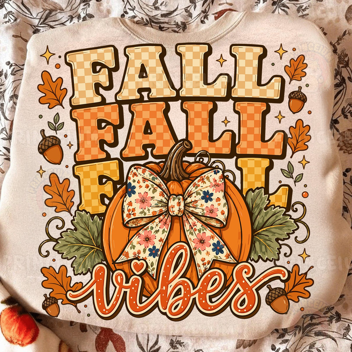 Fall Vibes Pumpkin Bow