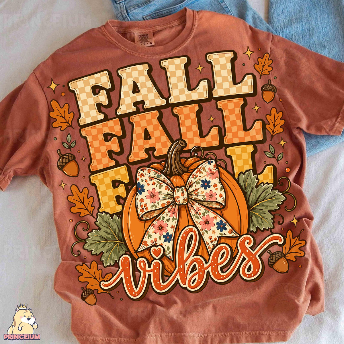 Fall Vibes Pumpkin Bow
