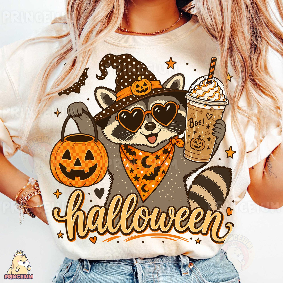 Witchy Raccoon Halloween Latte