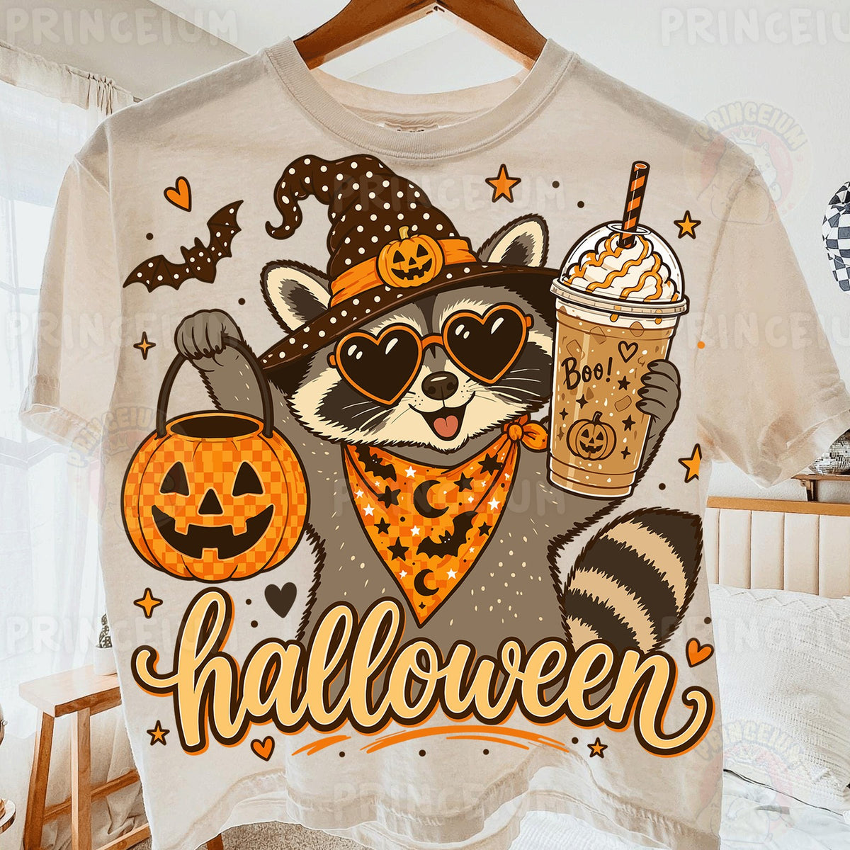 Witchy Raccoon Halloween Latte