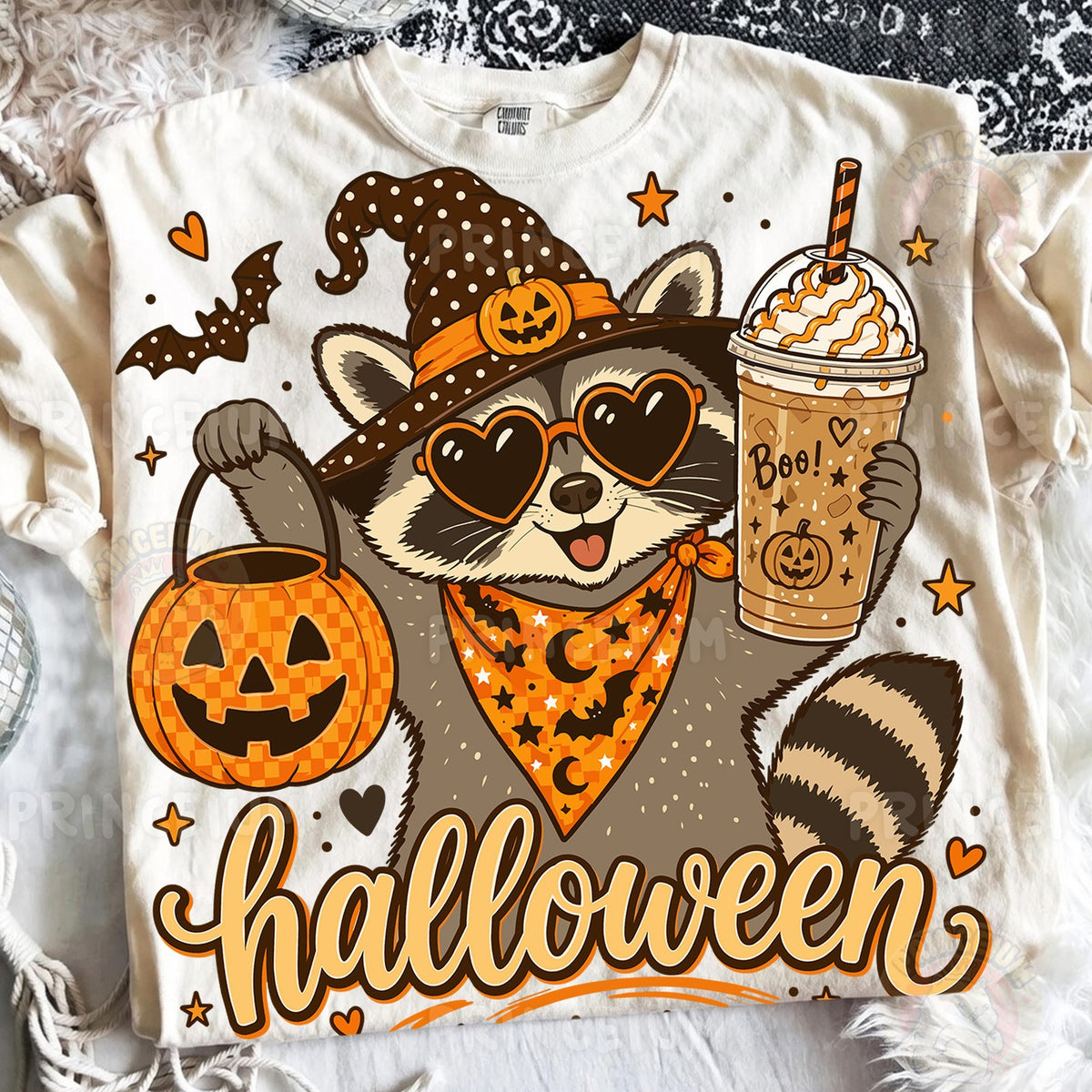 Witchy Raccoon Halloween Latte