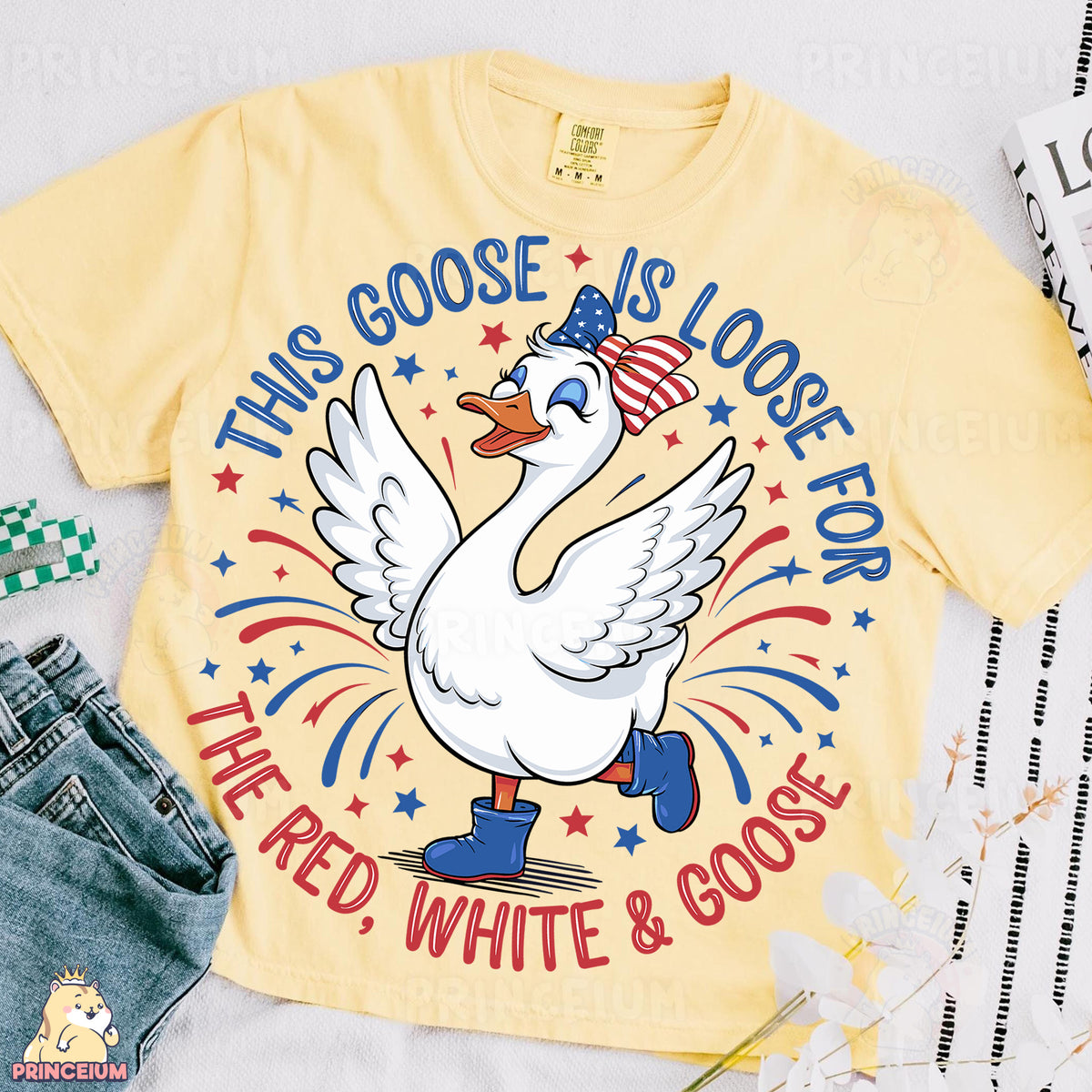this goose is loose for the white and goose t - shirt
