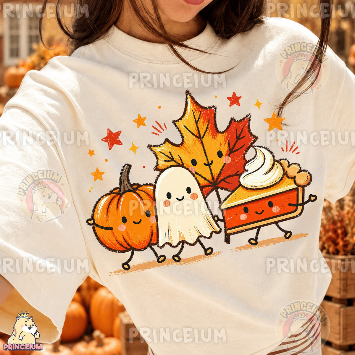 Autumn Friends Pumpkin Pie Ghost