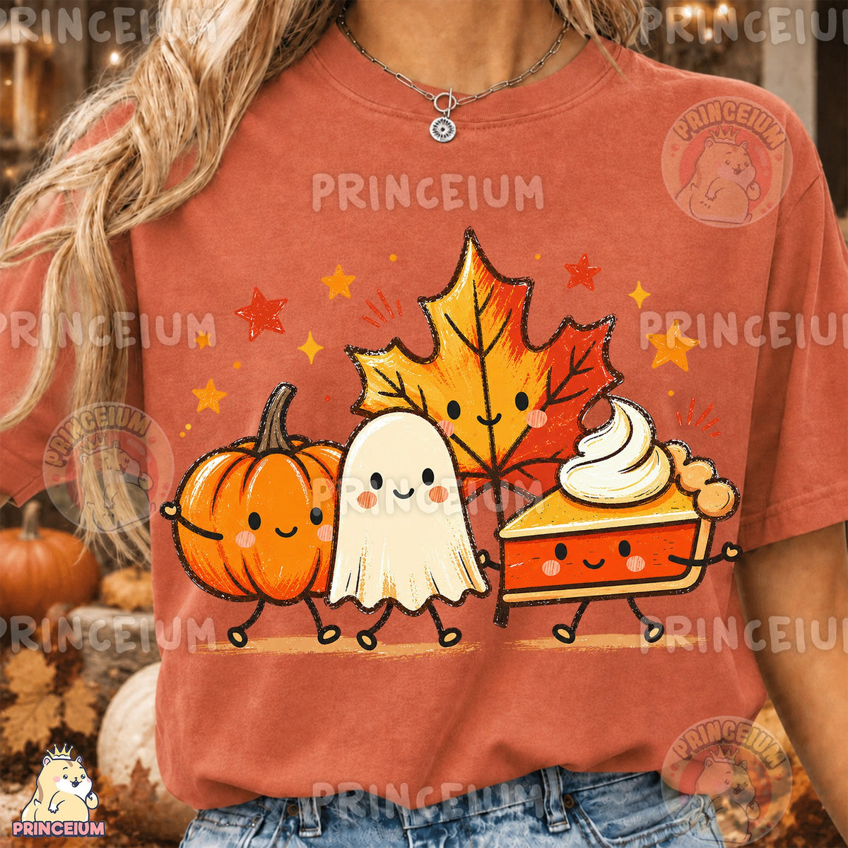 Autumn Friends Pumpkin Pie Ghost