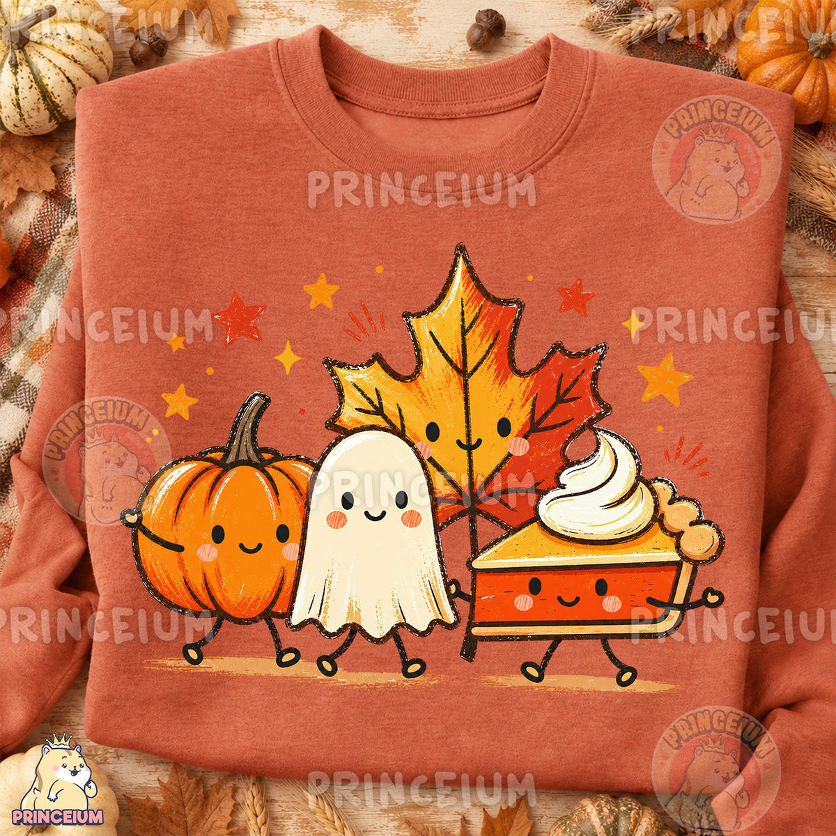 Autumn Friends Pumpkin Pie Ghost