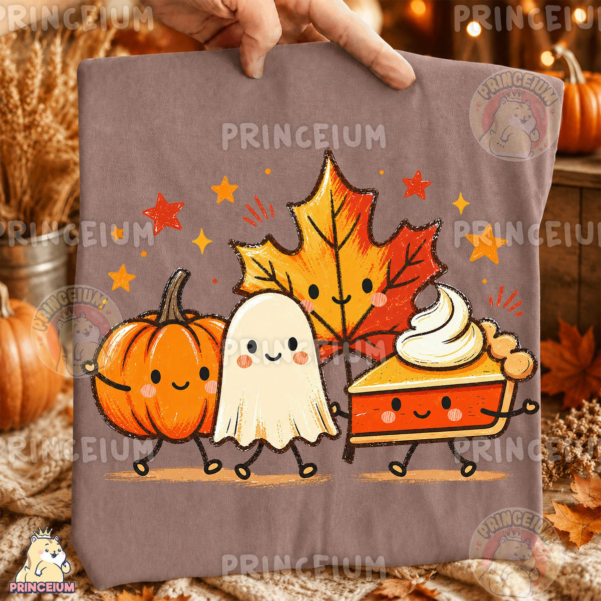 Autumn Friends Pumpkin Pie Ghost
