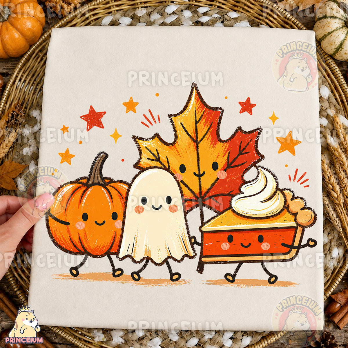 Autumn Friends Pumpkin Pie Ghost