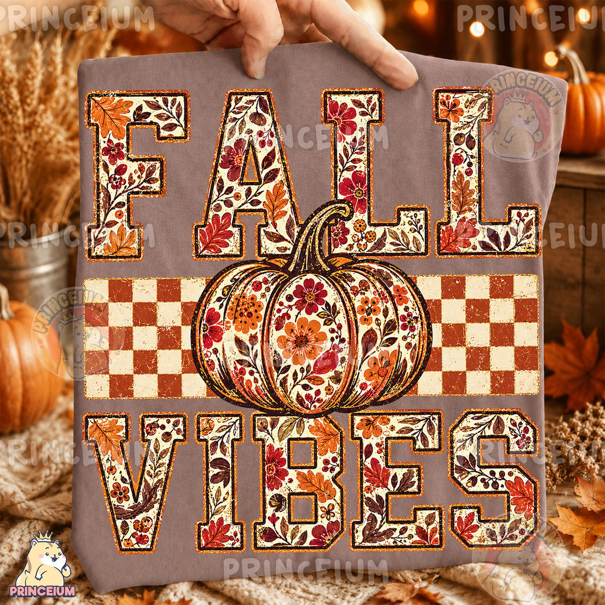 Floral Pumpkin Fall Vibes