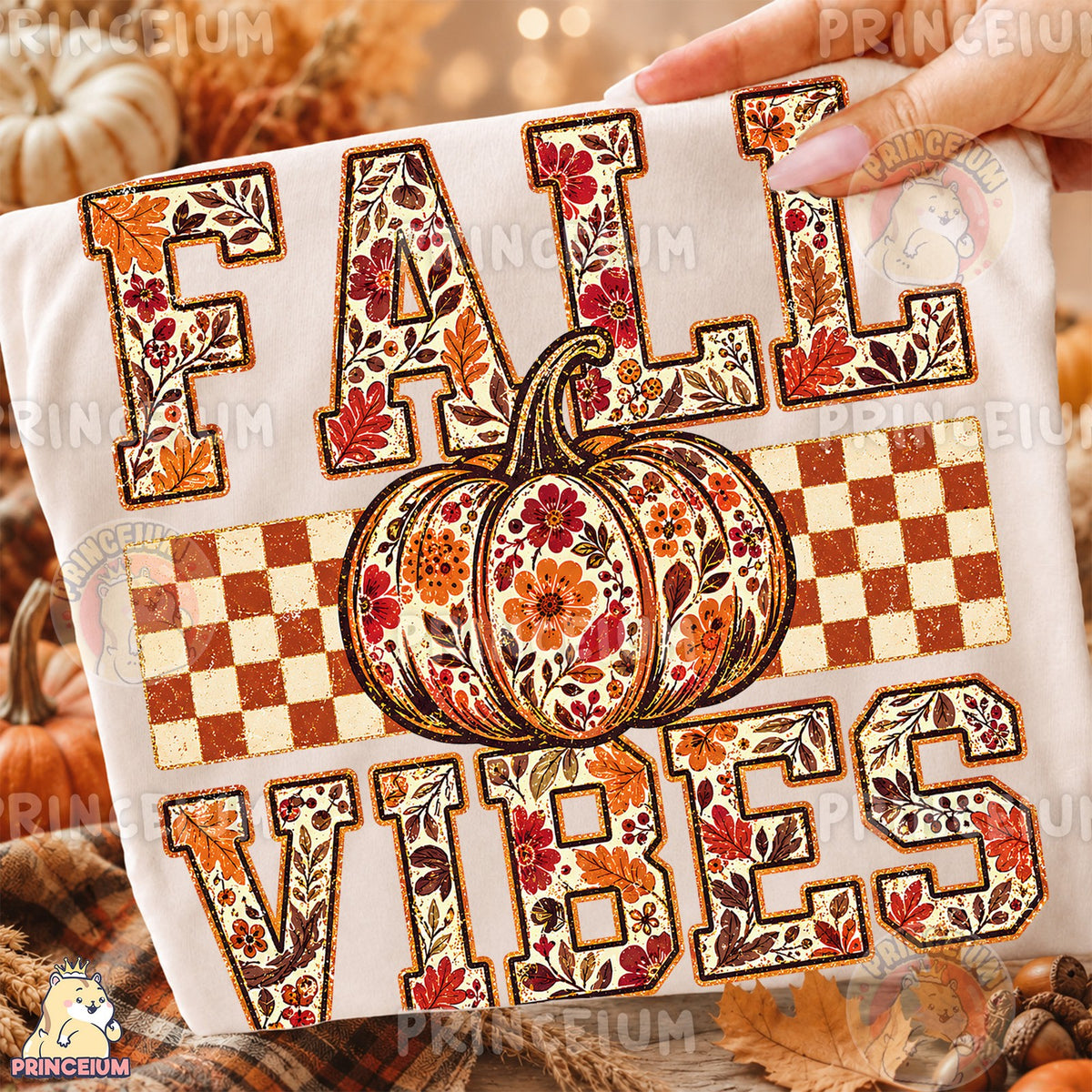 Floral Pumpkin Fall Vibes