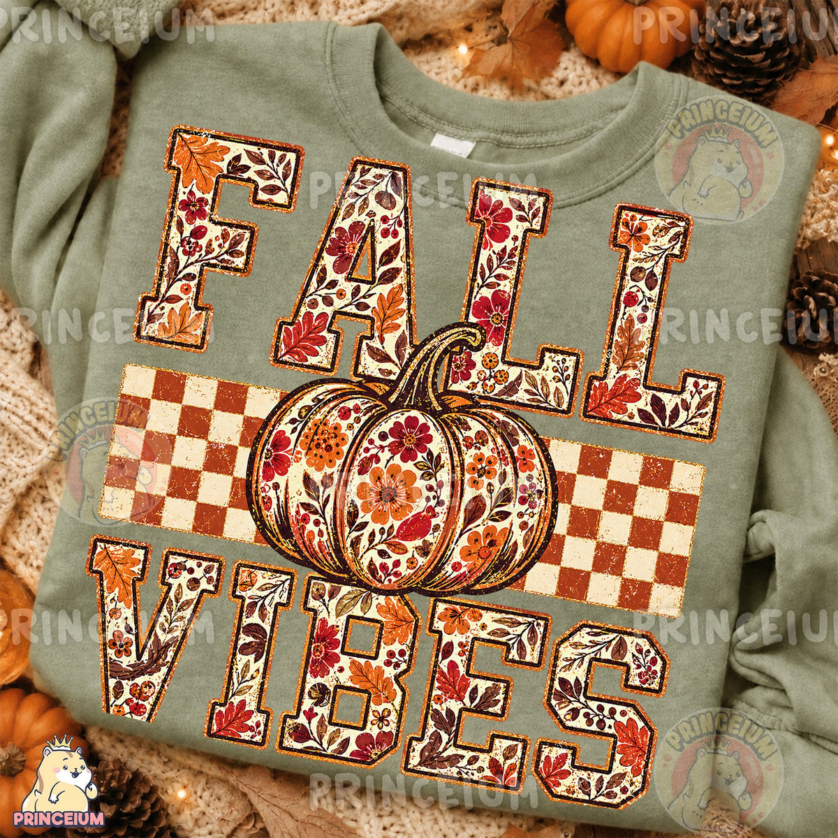 Floral Pumpkin Fall Vibes
