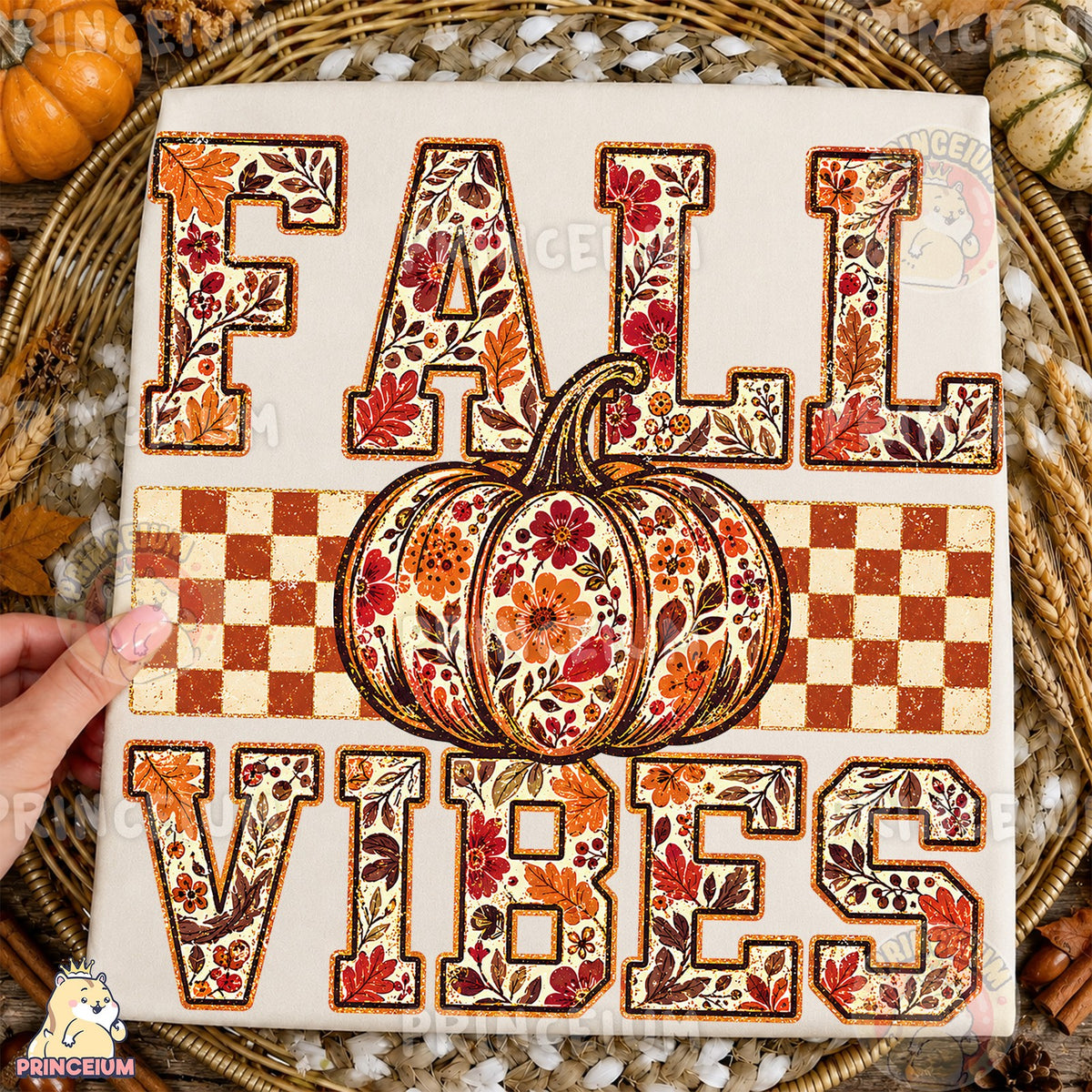 Floral Pumpkin Fall Vibes