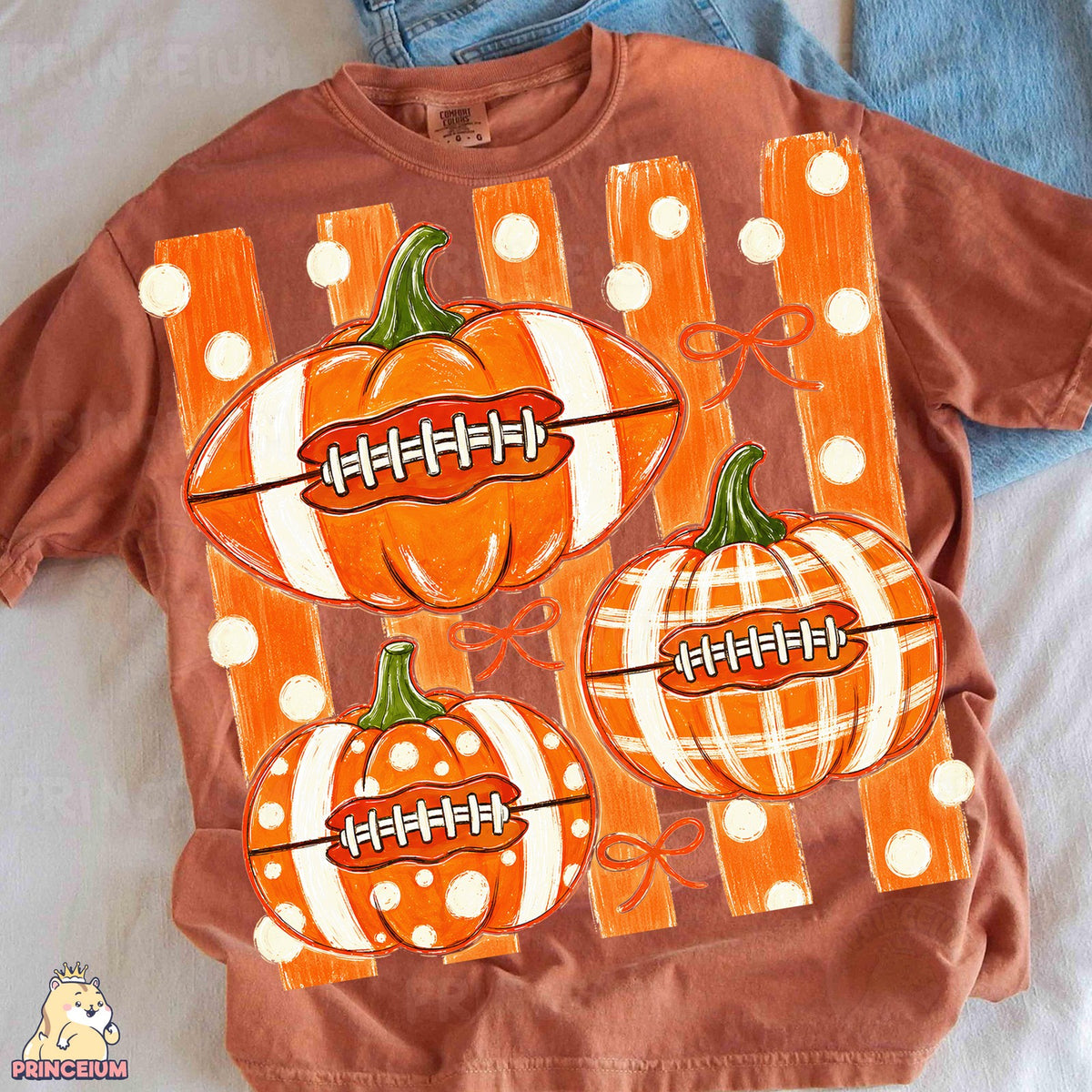 Football Pumpkin Trio
