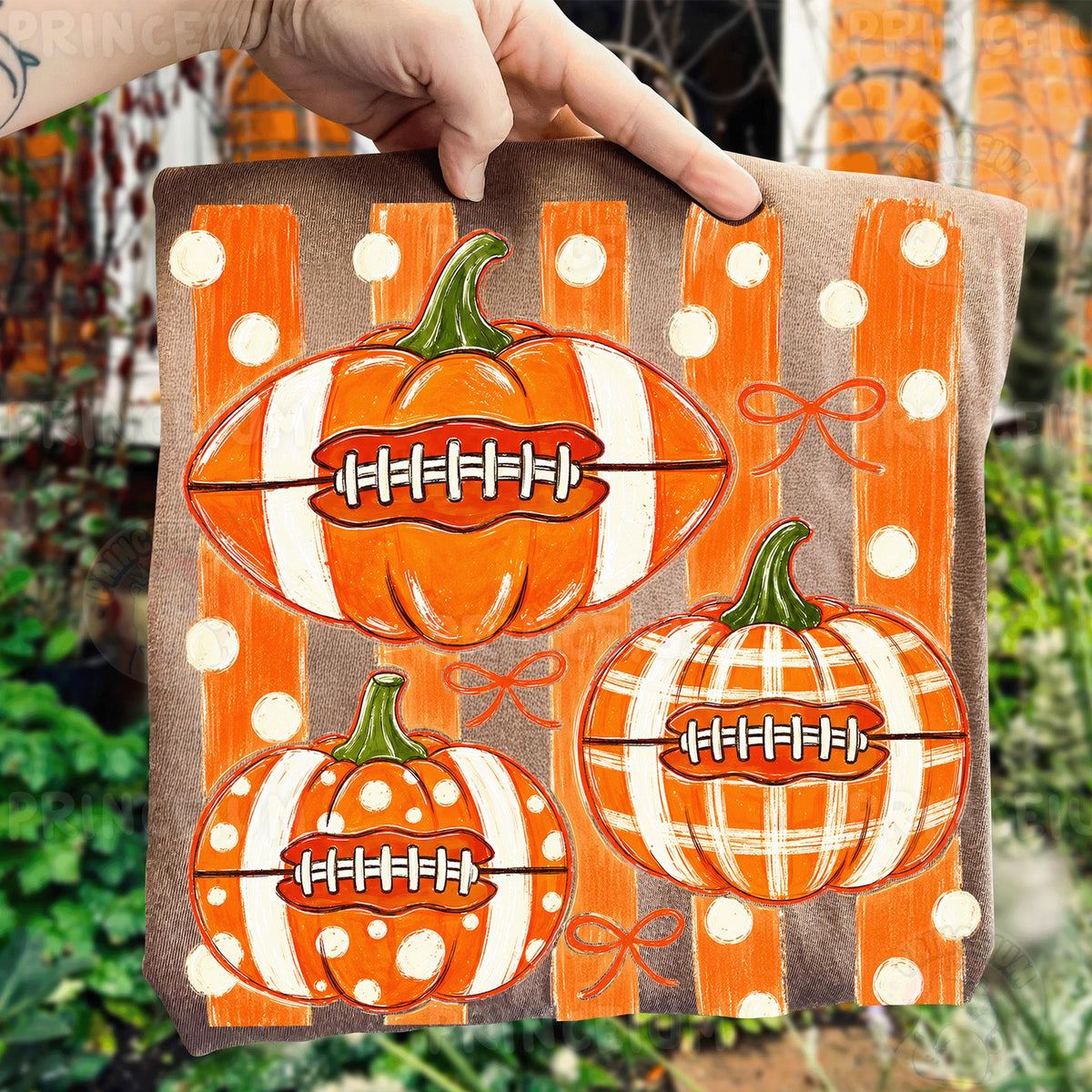 Football Pumpkin Trio