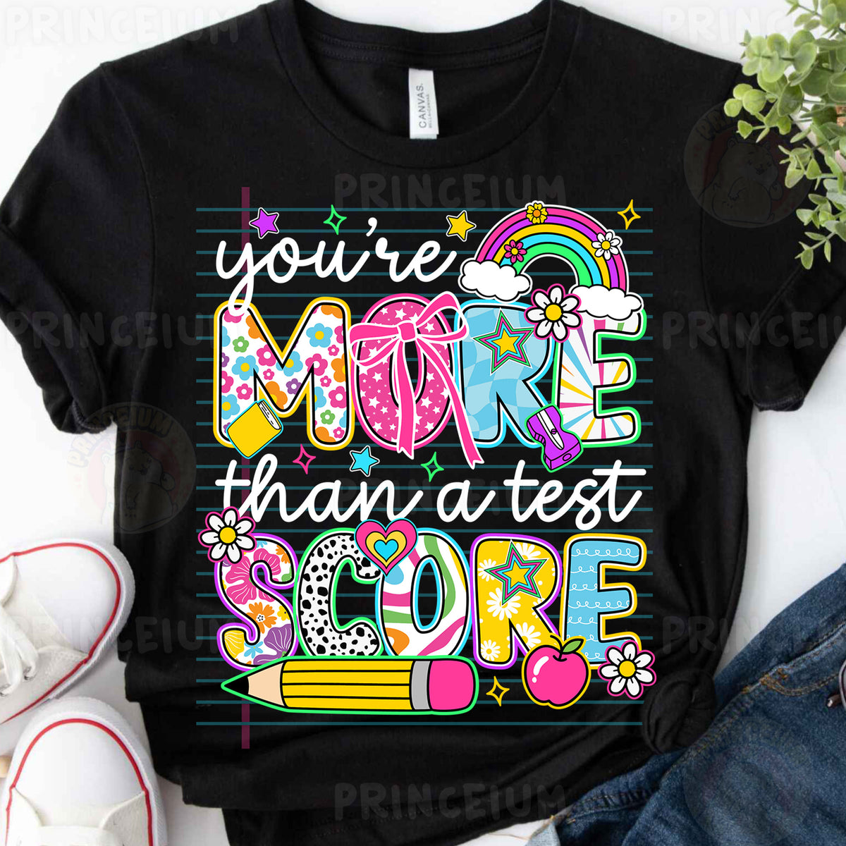 a t - shirt that says you're more than a test store