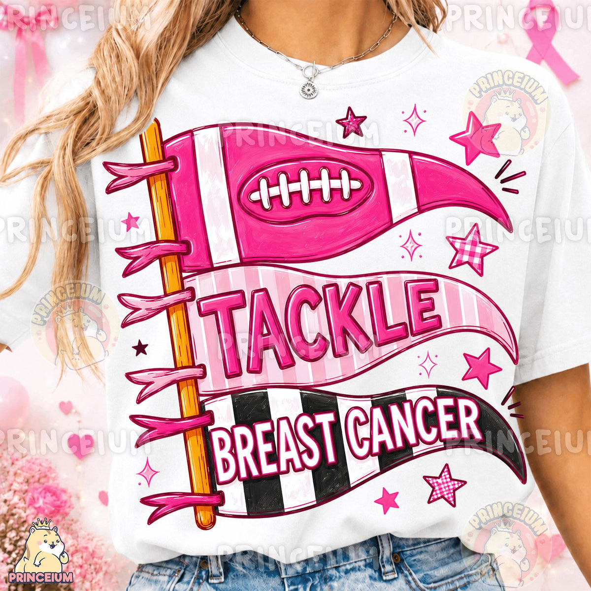 Tackle Breast Cancer Pennant