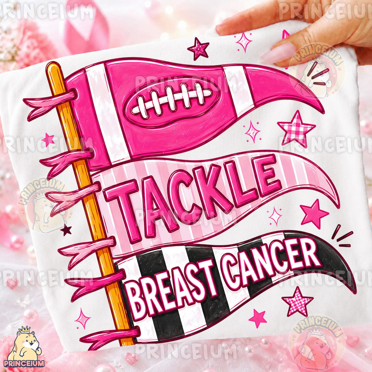 Tackle Breast Cancer Pennant
