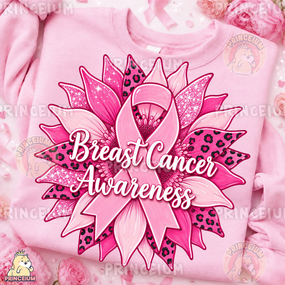 Breast Cancer Awareness Sunflower