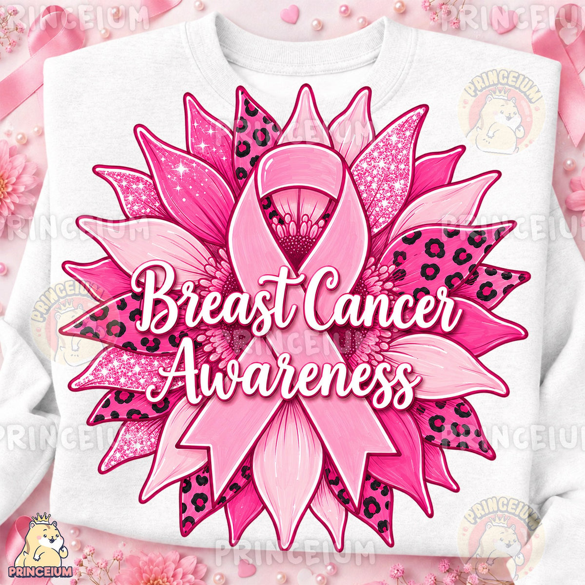 Breast Cancer Awareness Sunflower