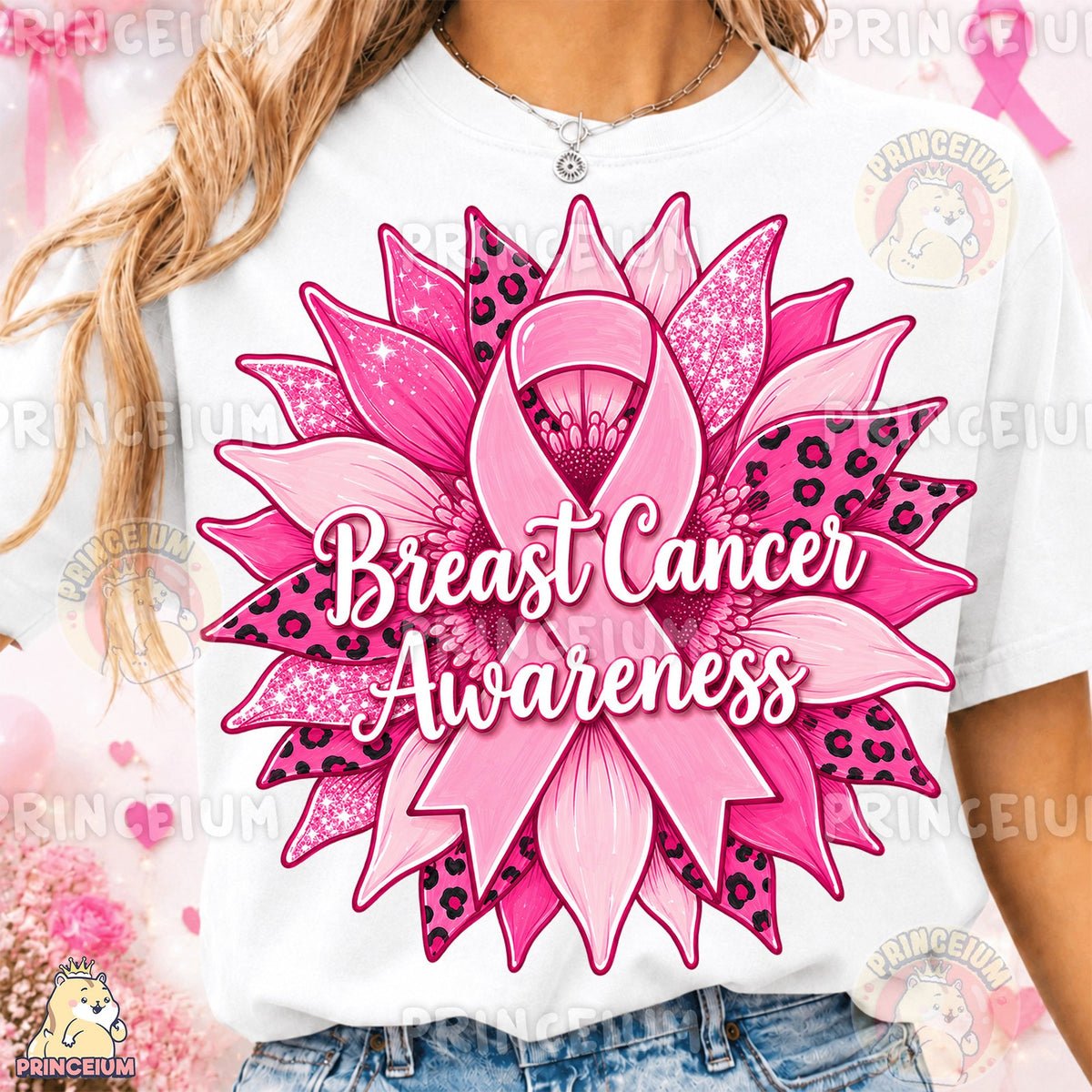 Breast Cancer Awareness Sunflower