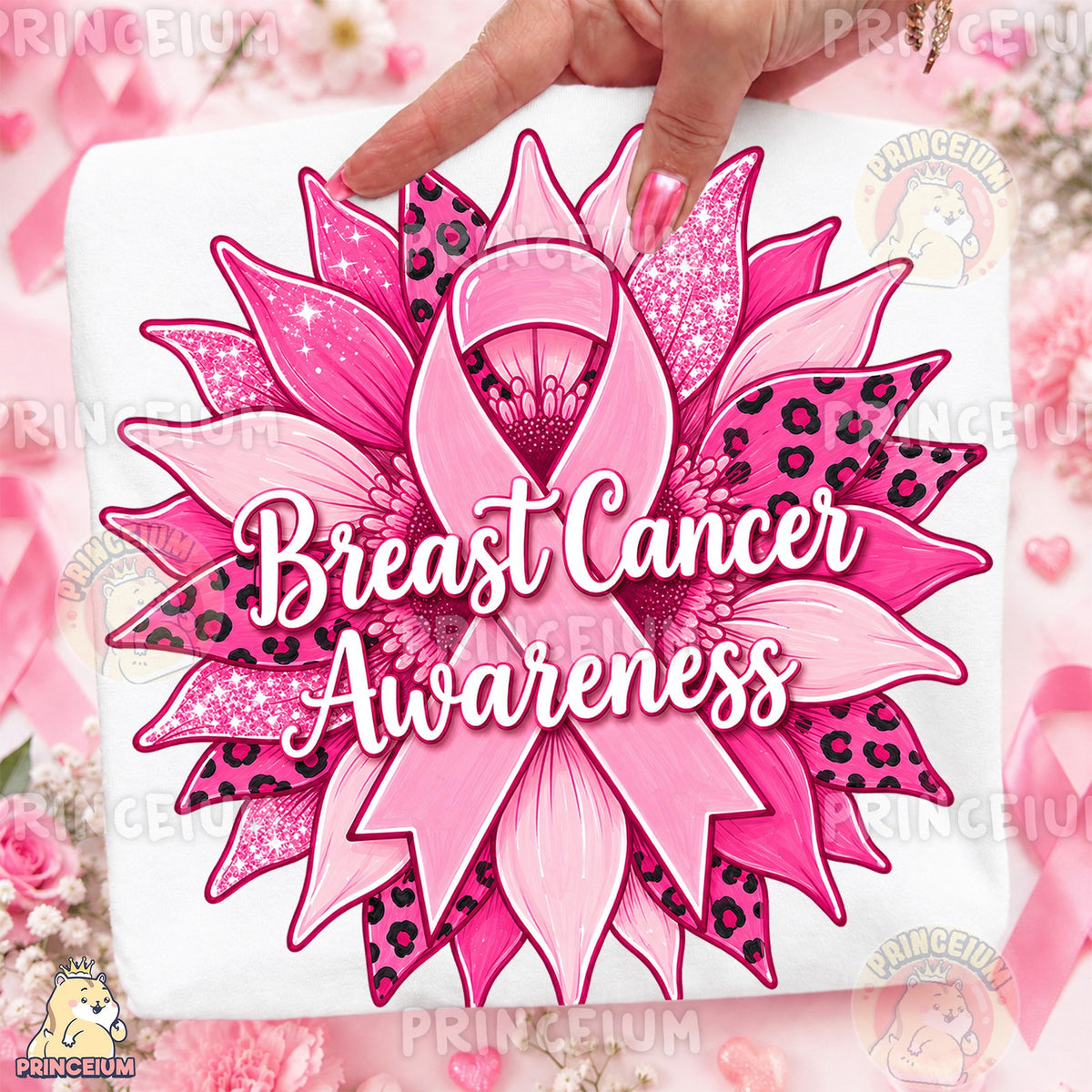 Breast Cancer Awareness Sunflower