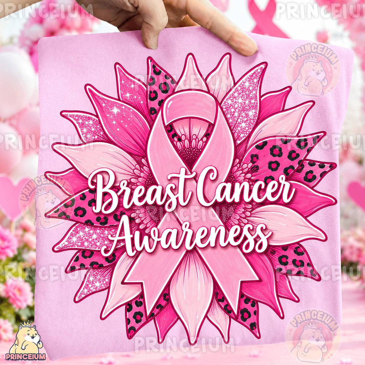 Breast Cancer Awareness Sunflower