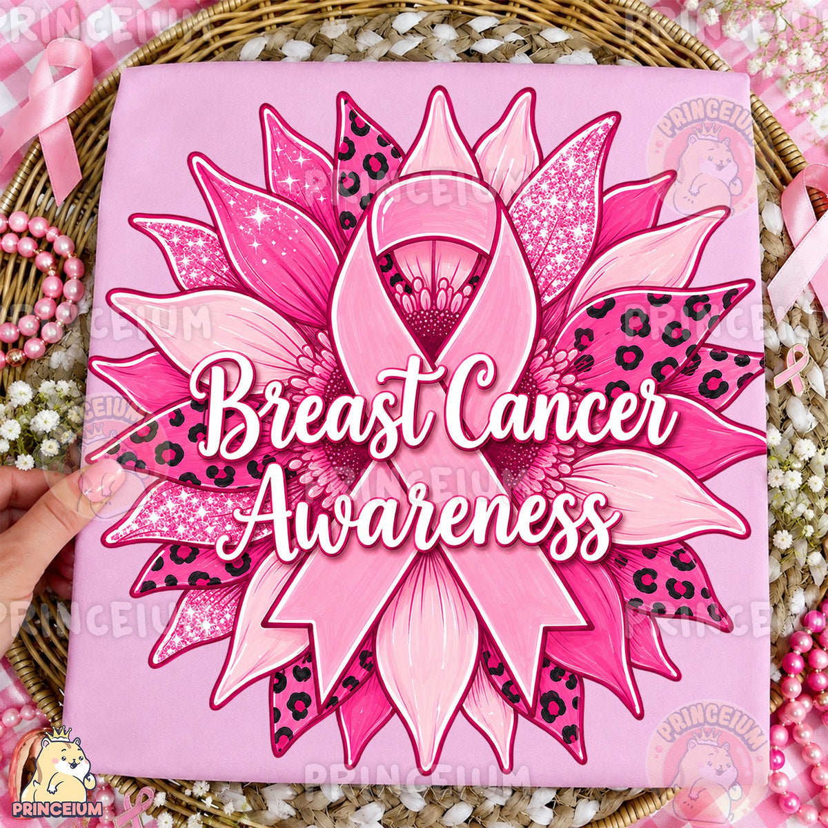 Breast Cancer Awareness Sunflower