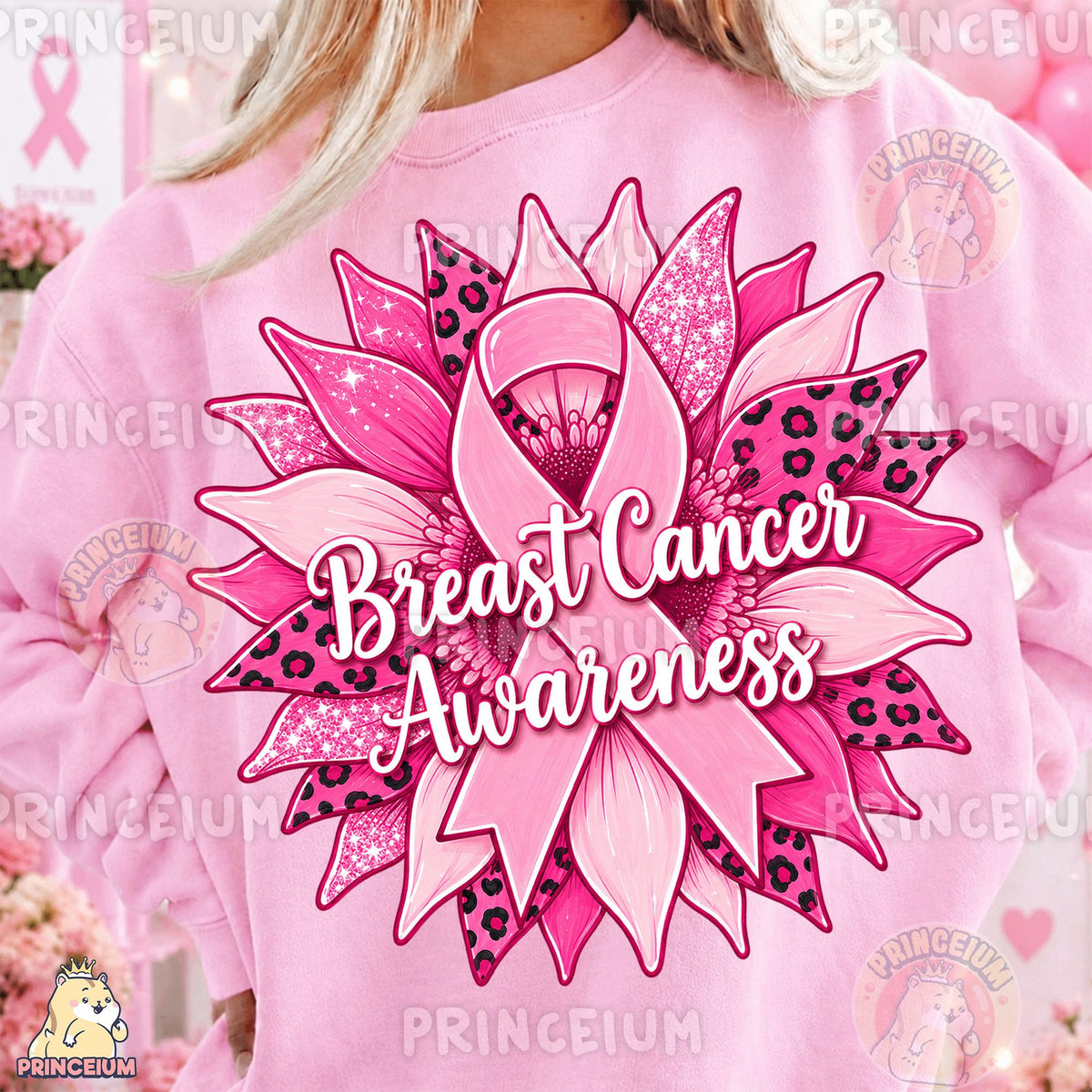 Breast Cancer Awareness Sunflower