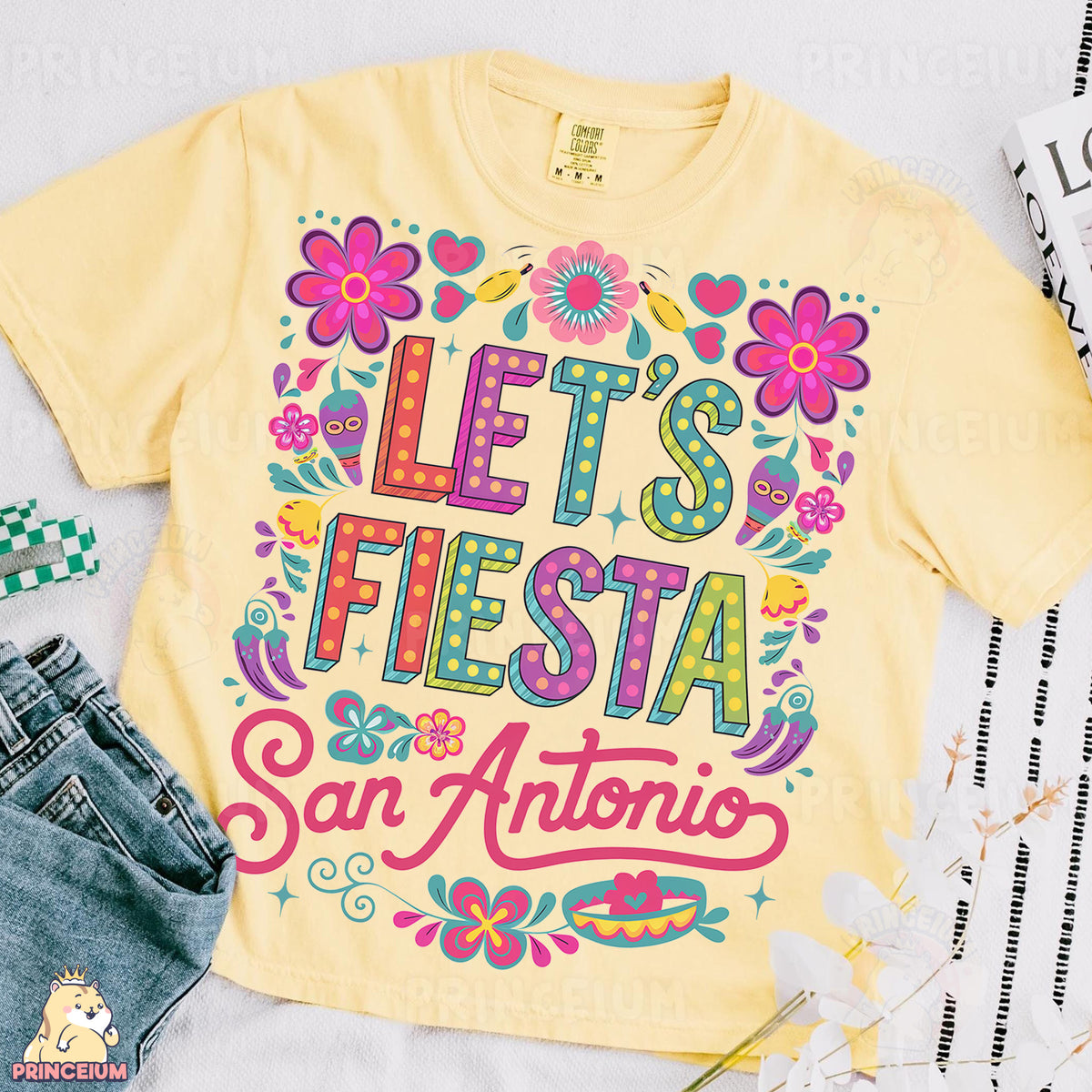 a t - shirt with the words let's fiesta written on it