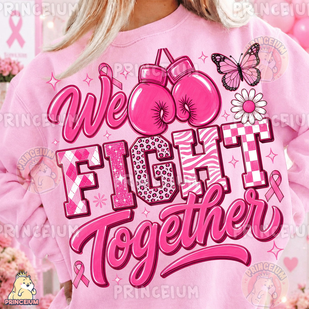 We Fight Together Pink Ribbon