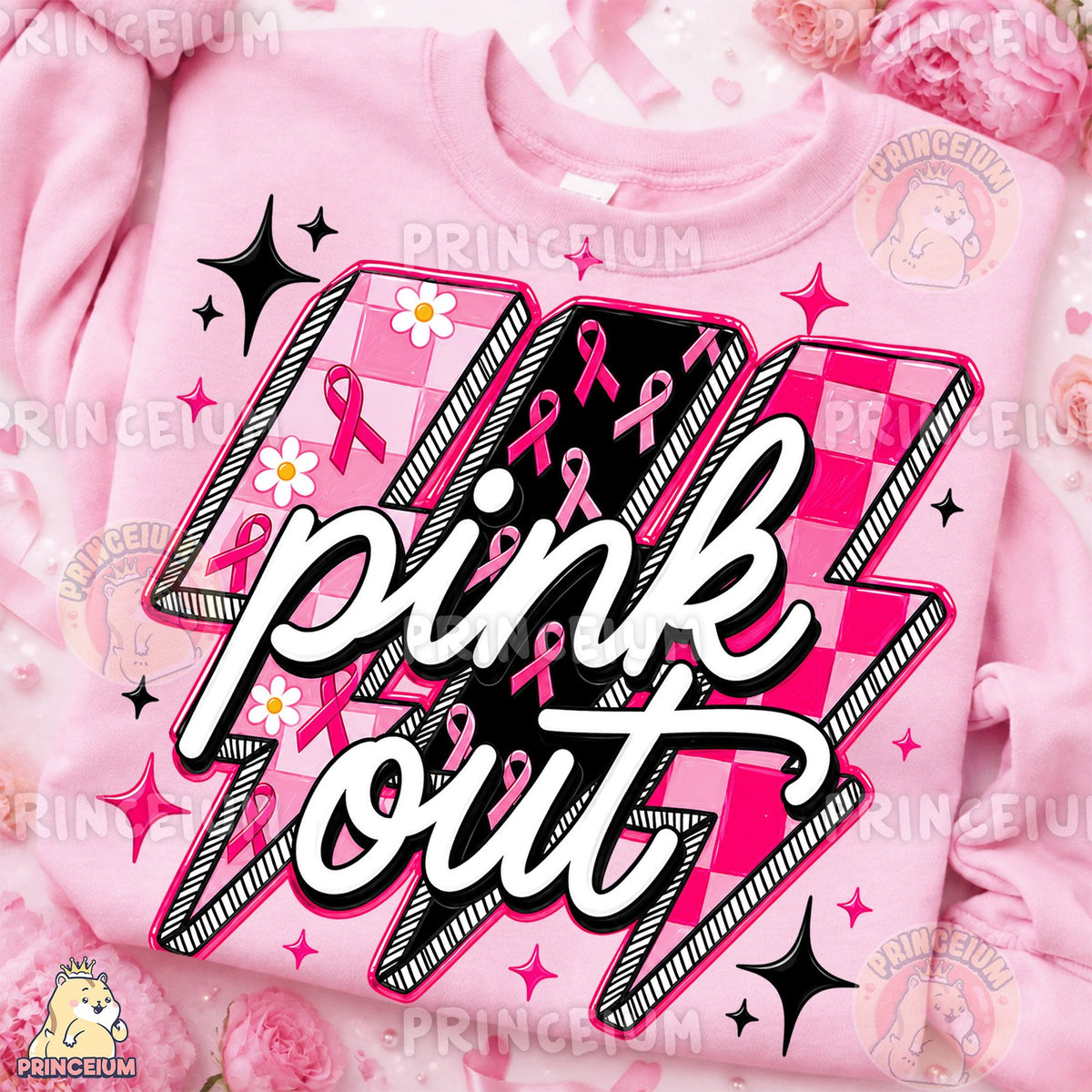 Pink Out Lightning Bolt
